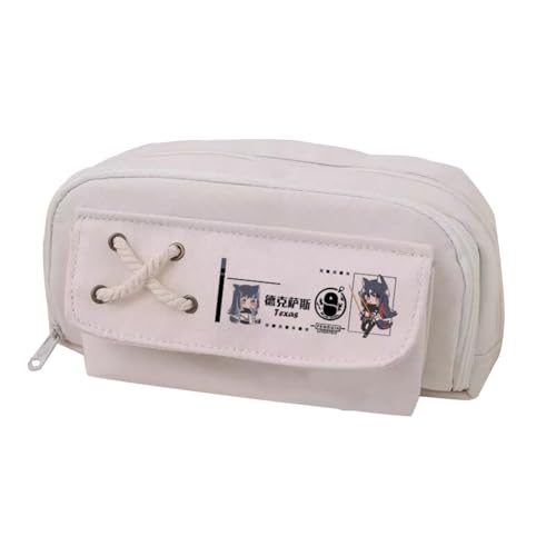 Linfemy Texas Elysiu Anime Federmäppchen Dornen 3D-Druck Doppellagige Schreibwarenbox Große Kapazität Schule Schreibwaren Aufbewahrung Studenten, Weiß 8, 22 x 11 x 5.5 CM, Federmäppchen von Linfemy