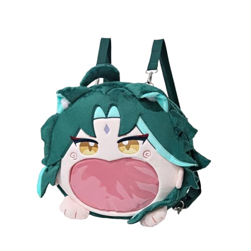 Linfemy Xiao Plüsch ItaBag Anime Rucksack Geldbörse Transparente schultasche Niedlich Cosplay Geldbörse für DIY Dekore Abzeichen von Linfemy