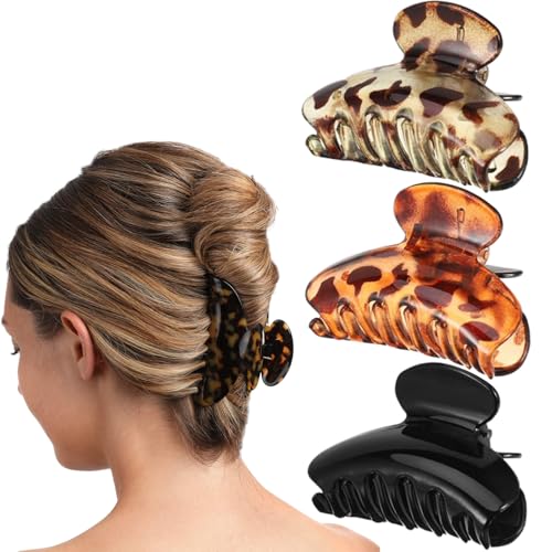 Ling & Bai Haarklammern, mittelgroß, rutschfest, Haar-Accessoires für Damen und Mädchen, Schwarz, Hellbraun, Dunkelbraun, 3 Stück Ling & Bai Haarklammern, mittelgroß, rutschfest, Haar-Accessoires für Damen und Mädchen, Schwarz, Hellbraun, Dunkelbraun, 3 Stück von Ling & Bai