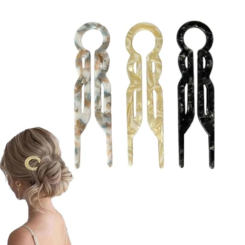 Ling & Bai Prestige-Haarnadeln, U-förmige Haarnadeln, Essigsäure-Haarnadeln, Styling-Zubehör für Damen und Mädchen, 3 Stück (C) von Ling & Bai