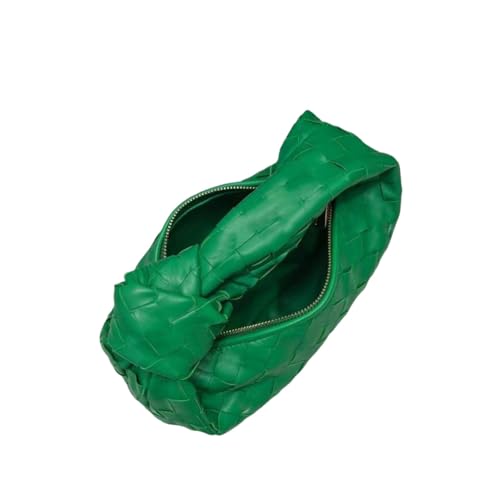 LingEva Hobo-Tasche aus gewebtem Leder, Tiefgrün von LingEva