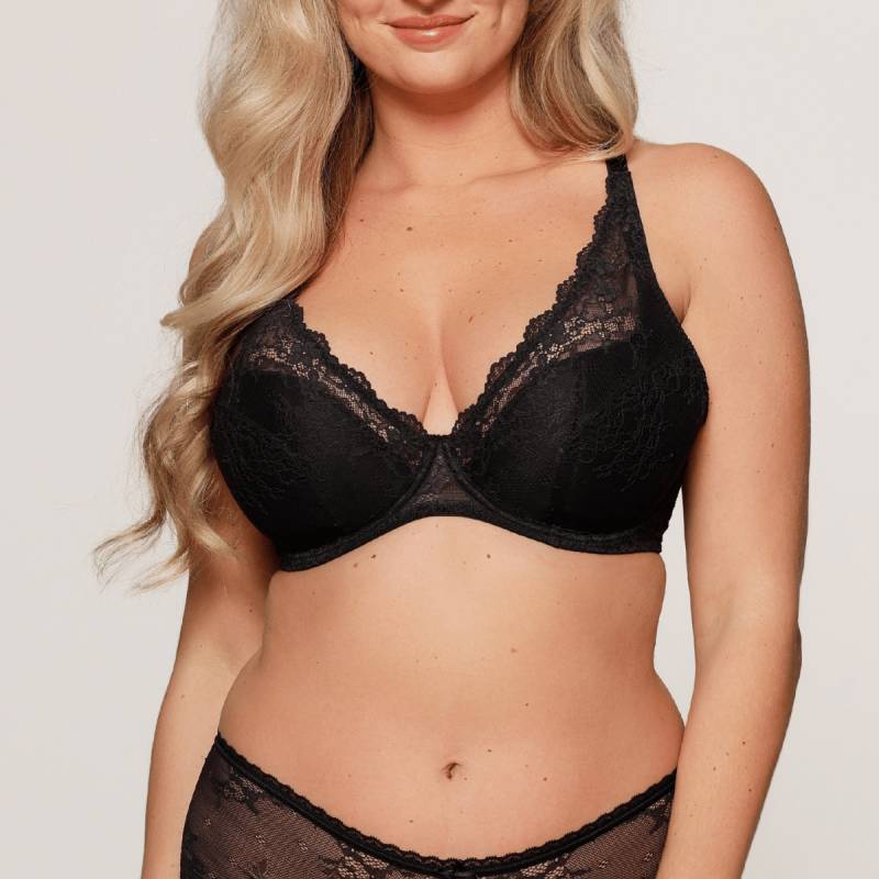 LingaDore Daily Triangle Plunge BH, Schwarz, Größe: 80G, Damen von LingaDore