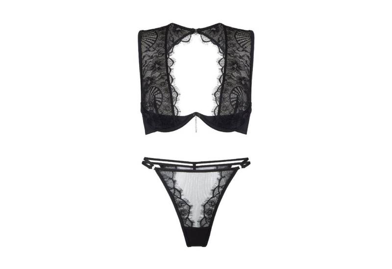 LingaDore Set: Bügel-BH LingaDore 8007 Bügel-BH mit String schwarz (Set, mit G-String) 2-teiliges Set von LingaDore