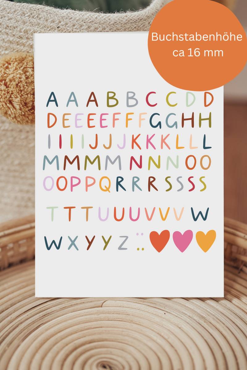 Bügelbild Buchstaben Alphabet Geburtstagsshirt Namensshirt Name von Lingerei