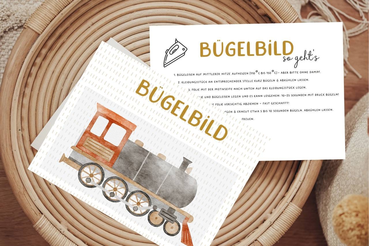 Bügelbild Dampflok Zug Eisenbahn Dampfeisenbahn Niedlich Diy Shirt Jungen Geburtstag von Lingerei