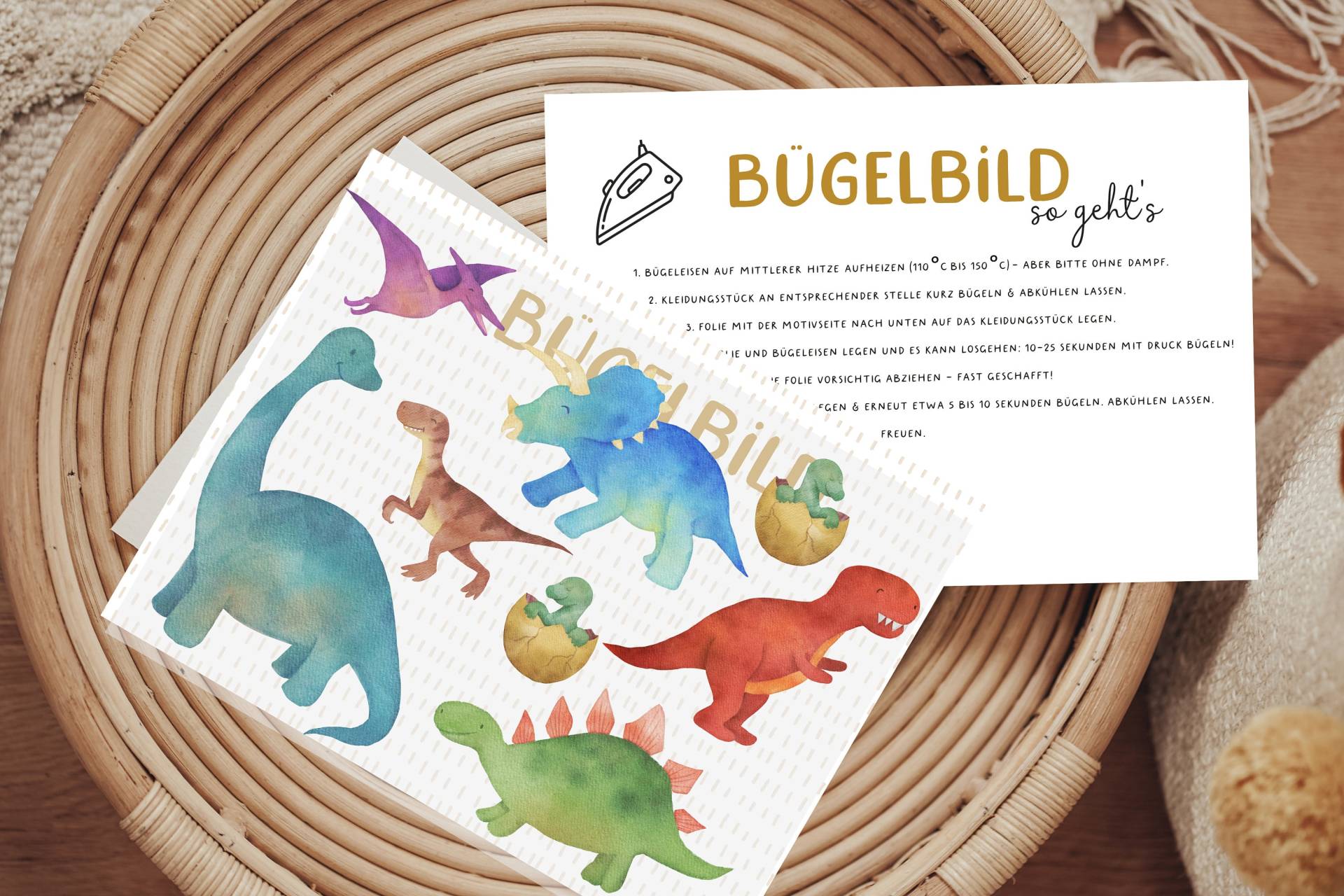 Bügelbild Dino Dinosaurier Stegosaurus Flugsaurier Triceratops Geburtstagsshirt Aufbügler Patch von Lingerei