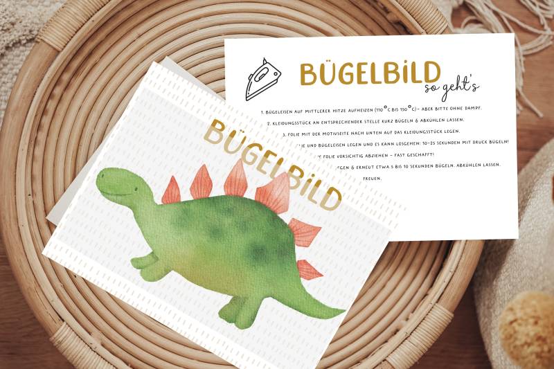 Bügelbild Dinosaurier Stegosaurus Dino Aufbügler Patch von Lingerei