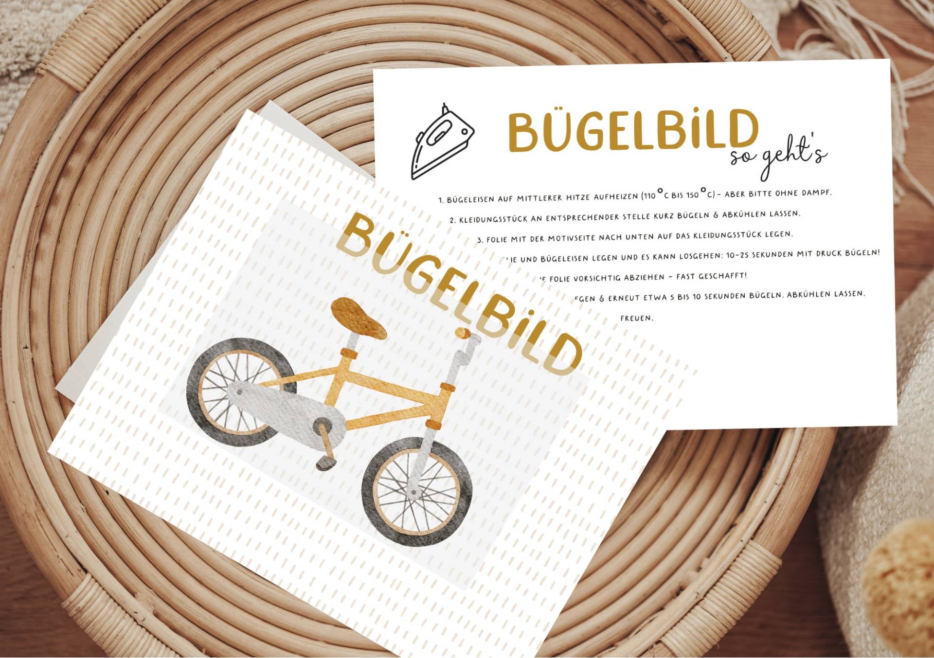 Bügelbild Fahrrad Kinder Sommer Aufbügler Patch Bügelbild Fahrrad Kinder Sommer Aufbügler Patch von Lingerei