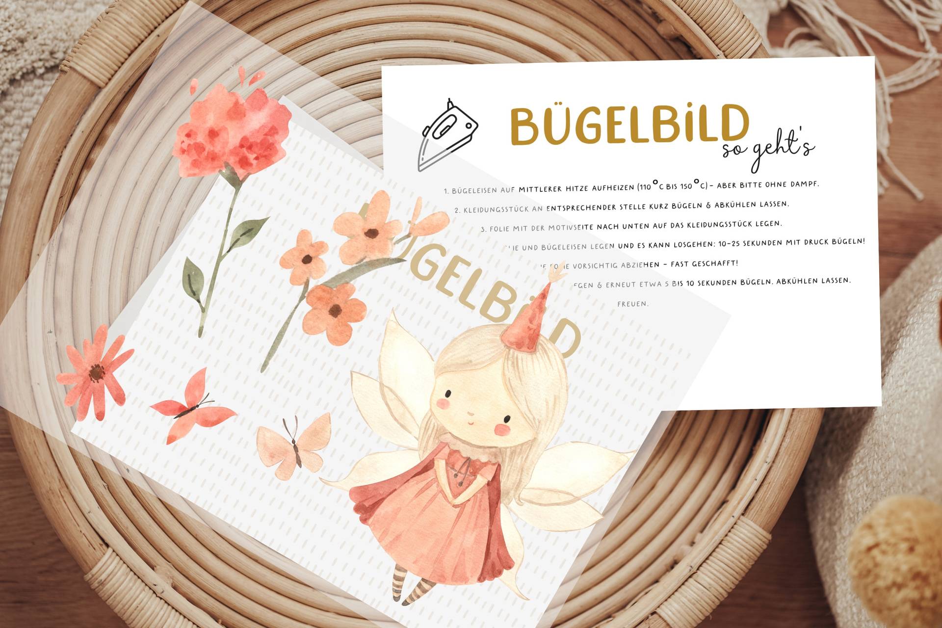 Bügelbild Fee Blumenkind Blumen Schmetterling Mädchen Aufbügler Patch Bügelbild Fee Blumenkind Blumen Schmetterling Mädchen Aufbügler Patch von Lingerei