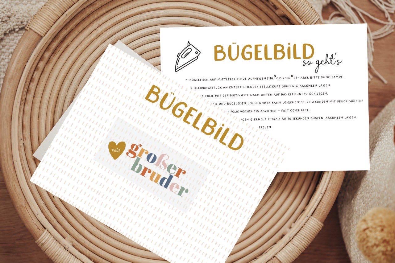 Bügelbild Großer Bruder | Auf Deutsch Aufbügler Patch Klein von Lingerei