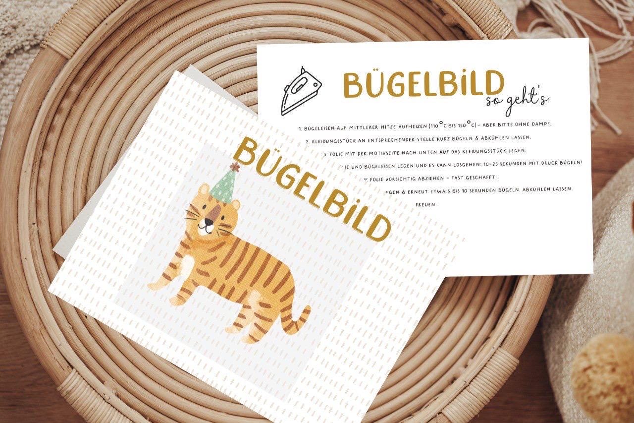 Bügelbild Großer Tiger Xl Party Geburtstag Tier Patch Iron On Flicken von Lingerei