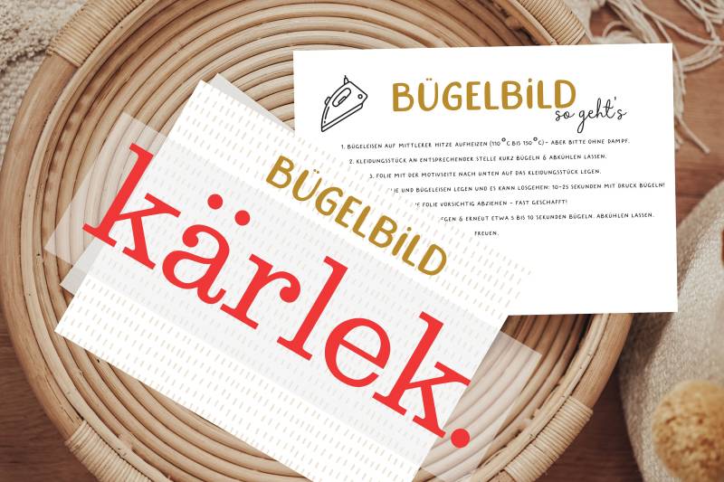 Bügelbild Kärlek Große Liebe Aufbügler Patch Erwachsene von Lingerei