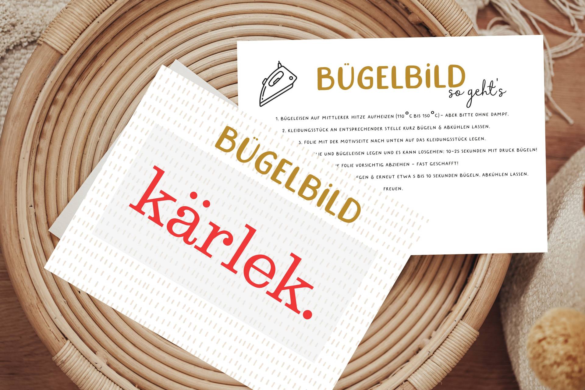 Bügelbild Kärlek Kleine Liebe Aufbügler Patch Erwachsene von Lingerei