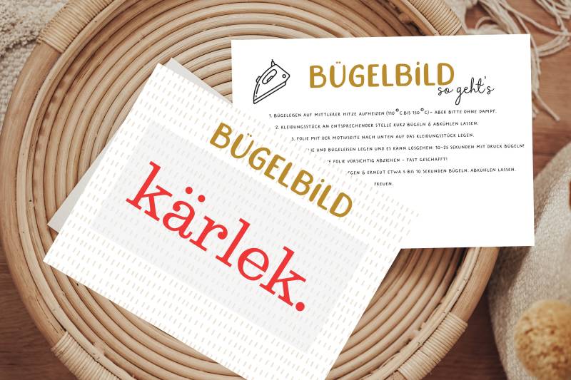 Bügelbild Kärlek Kleine Liebe Aufbügler Patch Erwachsene von Lingerei