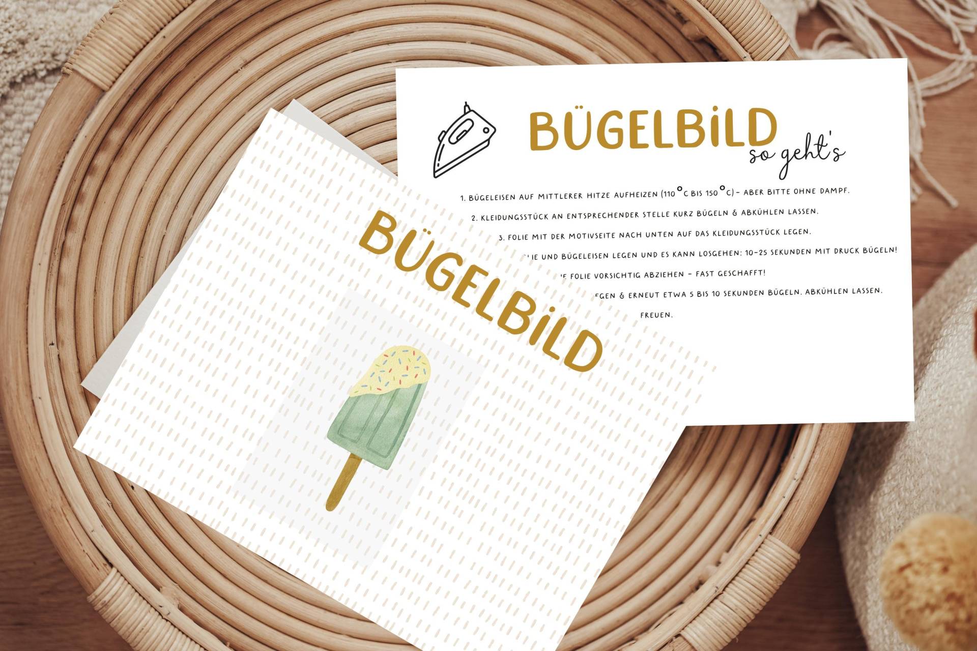 Bügelbild Konfettieis Mini Konfetti Eis Eiscreme Eistüte Sommer Lutscher Aufbügler Patch von Lingerei