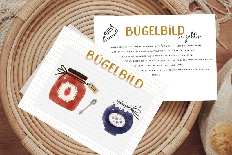 Bügelbild Marmelade Himbeere Blaubeere Sommer Tier Patch Iron On von Lingerei