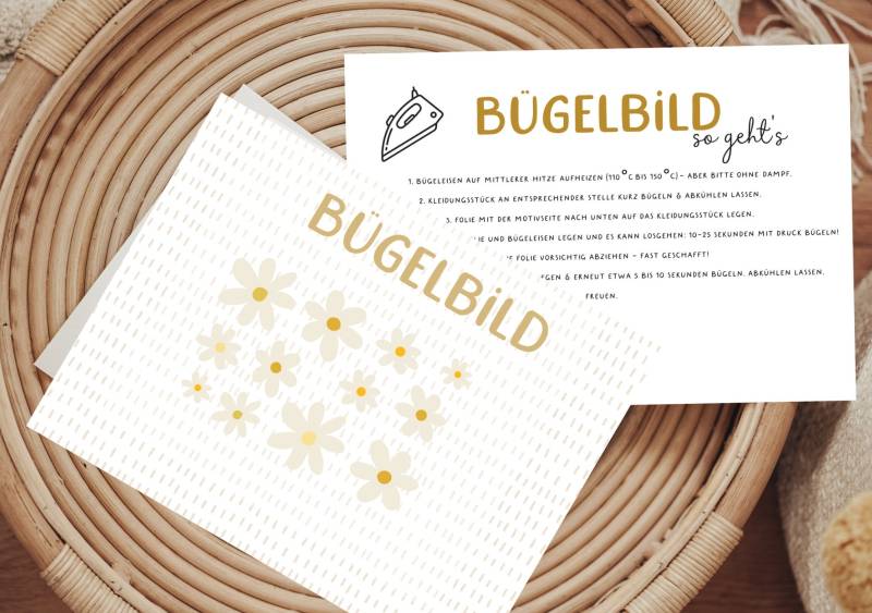 Bügelbild Mini Gänseblümchen Blumen Konfetti Schlicht Neutral Aufbügler Patch Bügelbild Mini Gänseblümchen Blumen Konfetti Schlicht Neutral Aufbügler Patch von Lingerei