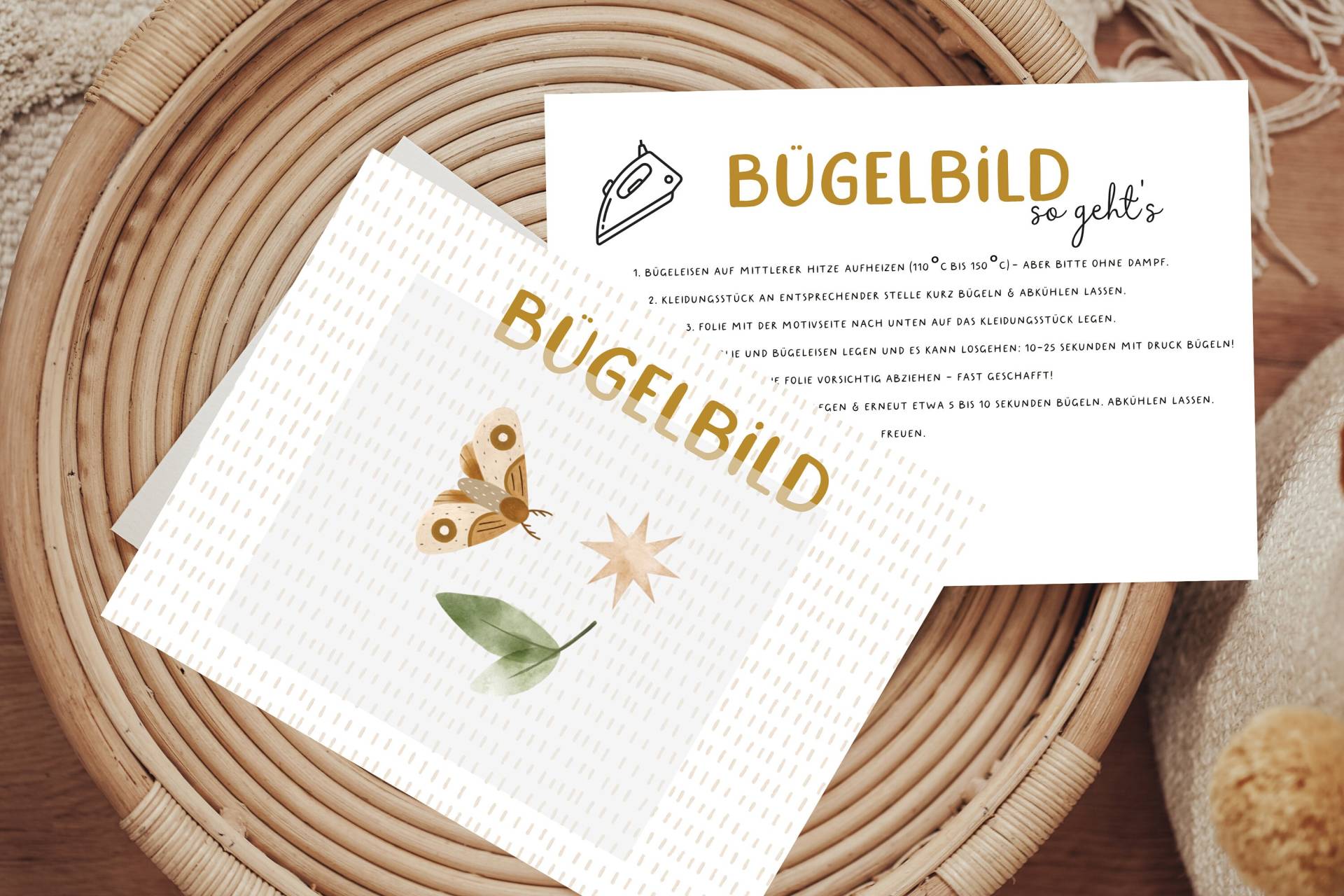 Bügelbild Motte Stern Schmetterlinge Mini Natur Insekten Bauernhof Farm Tier Patch Iron On von Lingerei