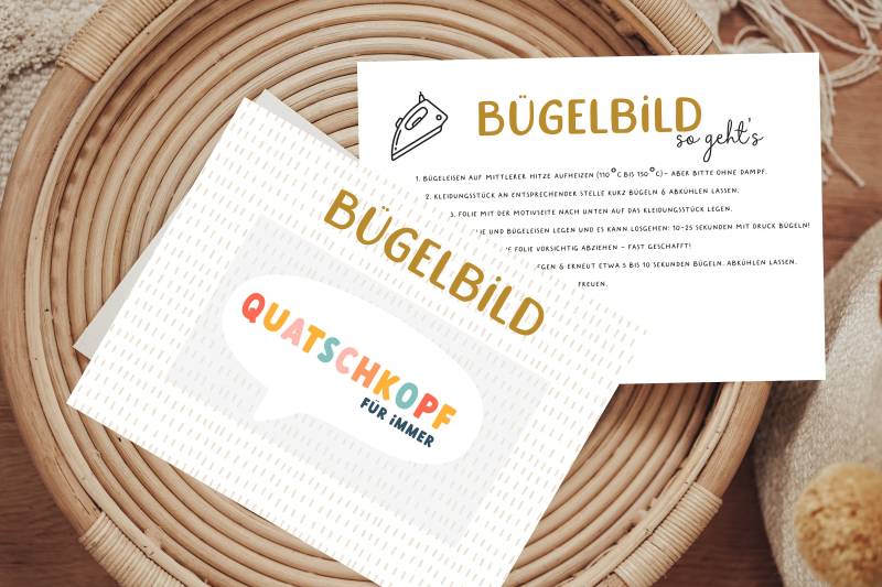 Bügelbild Quatschkopf Für Immer Aufbügler Patch von Lingerei