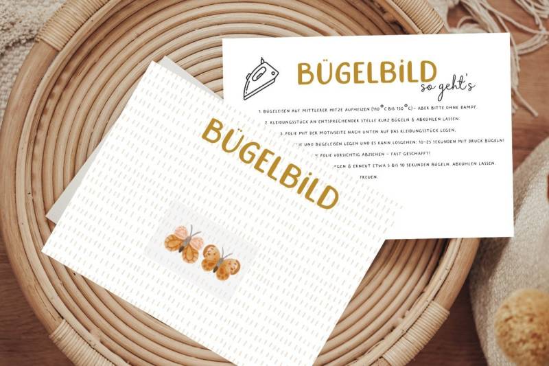 Bügelbild Schmetterlinge Mini Natur Insekten Bauernhof Farm Tier Patch Iron On von Lingerei