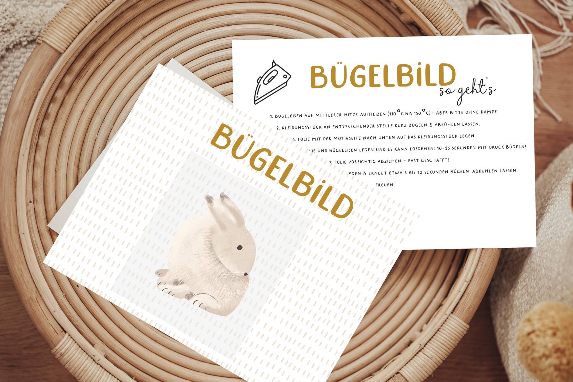 Bügelbild Schneehase Sitzend Winter Eis Schnee Advent Weihnachten Herbst Aufbügler Patch von Lingerei