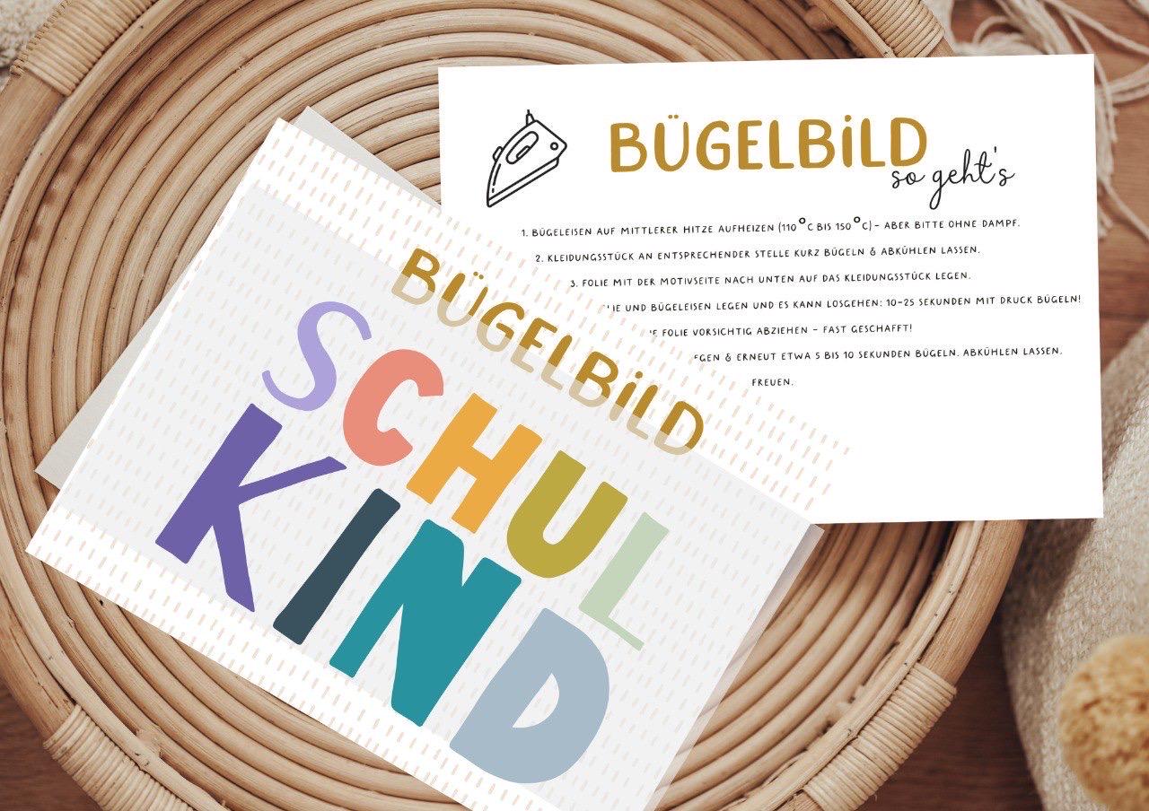 Bügelbild Schulkind Niedlich Diy Shirt Schrift Einschulung 2025 Erste Klasse von Lingerei