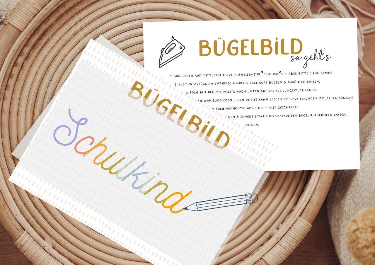 Bügelbild Schulkind Xxl Schrift Bleistift Niedlich Diy Shirt Einschulung 2025 Erste Klasse von Lingerei