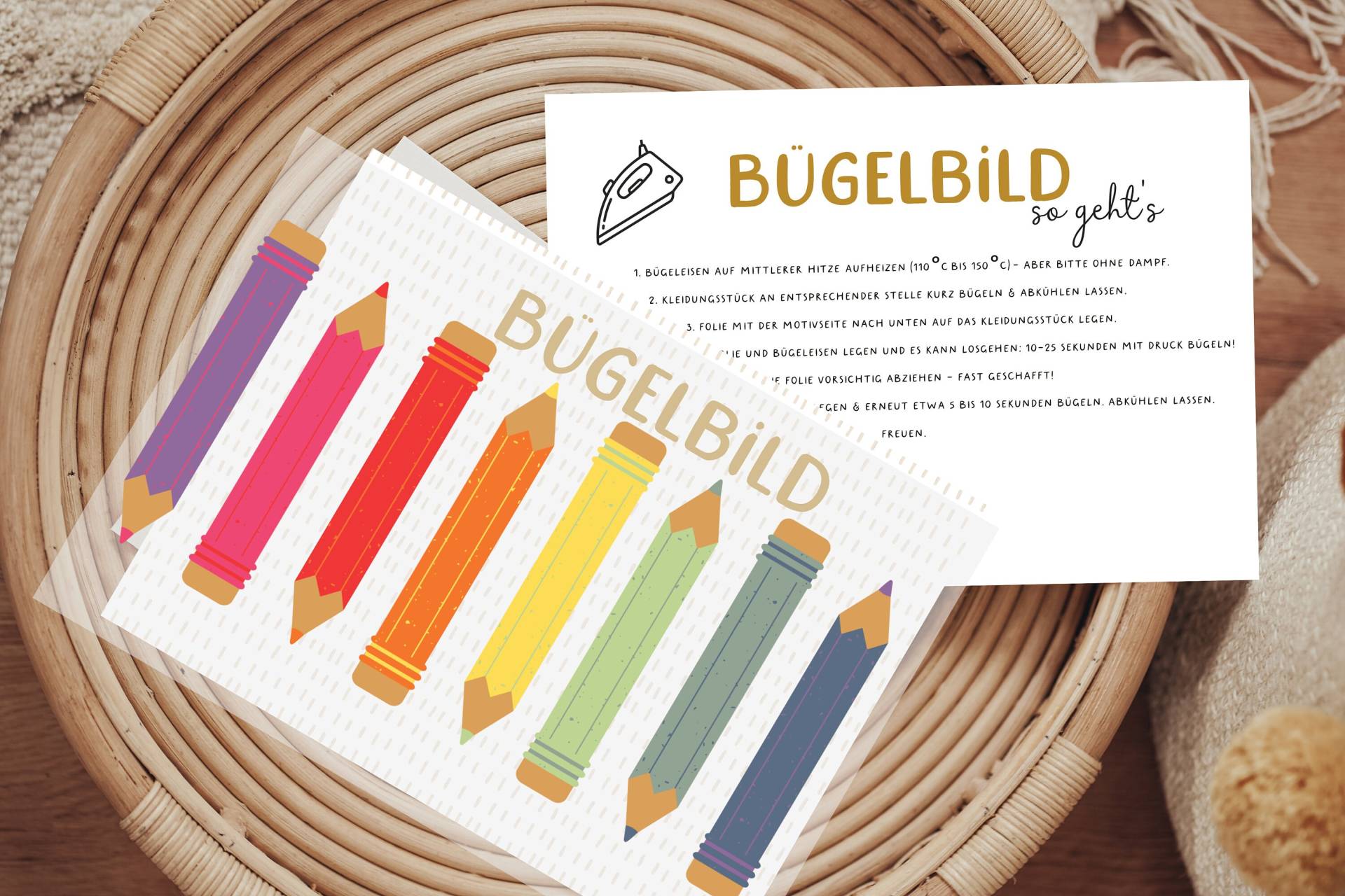 Bügelbild Stifte Buntstifte Einschulung Schulkind Diy Shirt Für Den Schulstart Schultüte von Lingerei