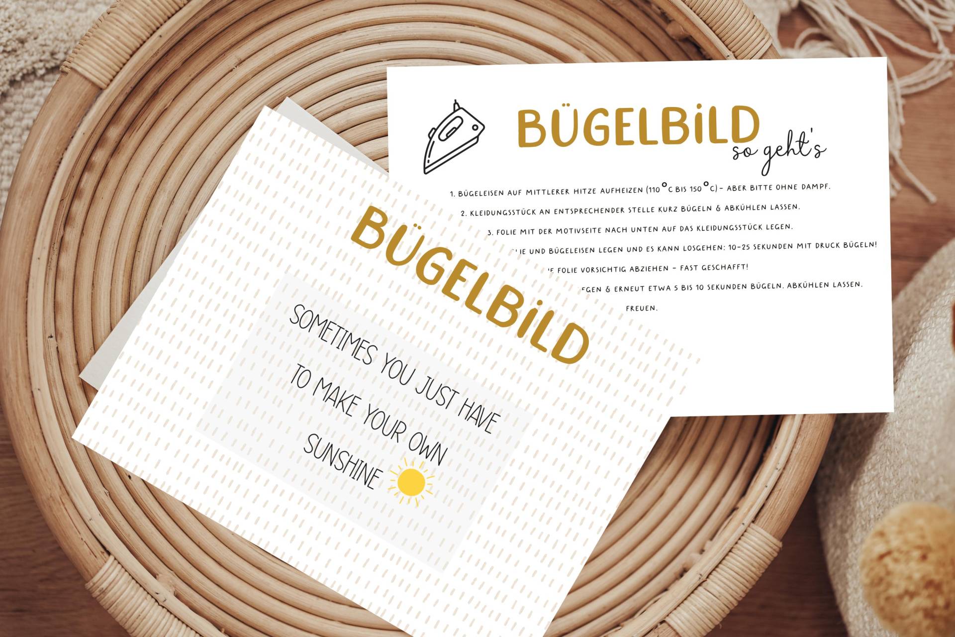 Bügelbild Sunshine Schulkind Aufbügler Patch von Lingerei