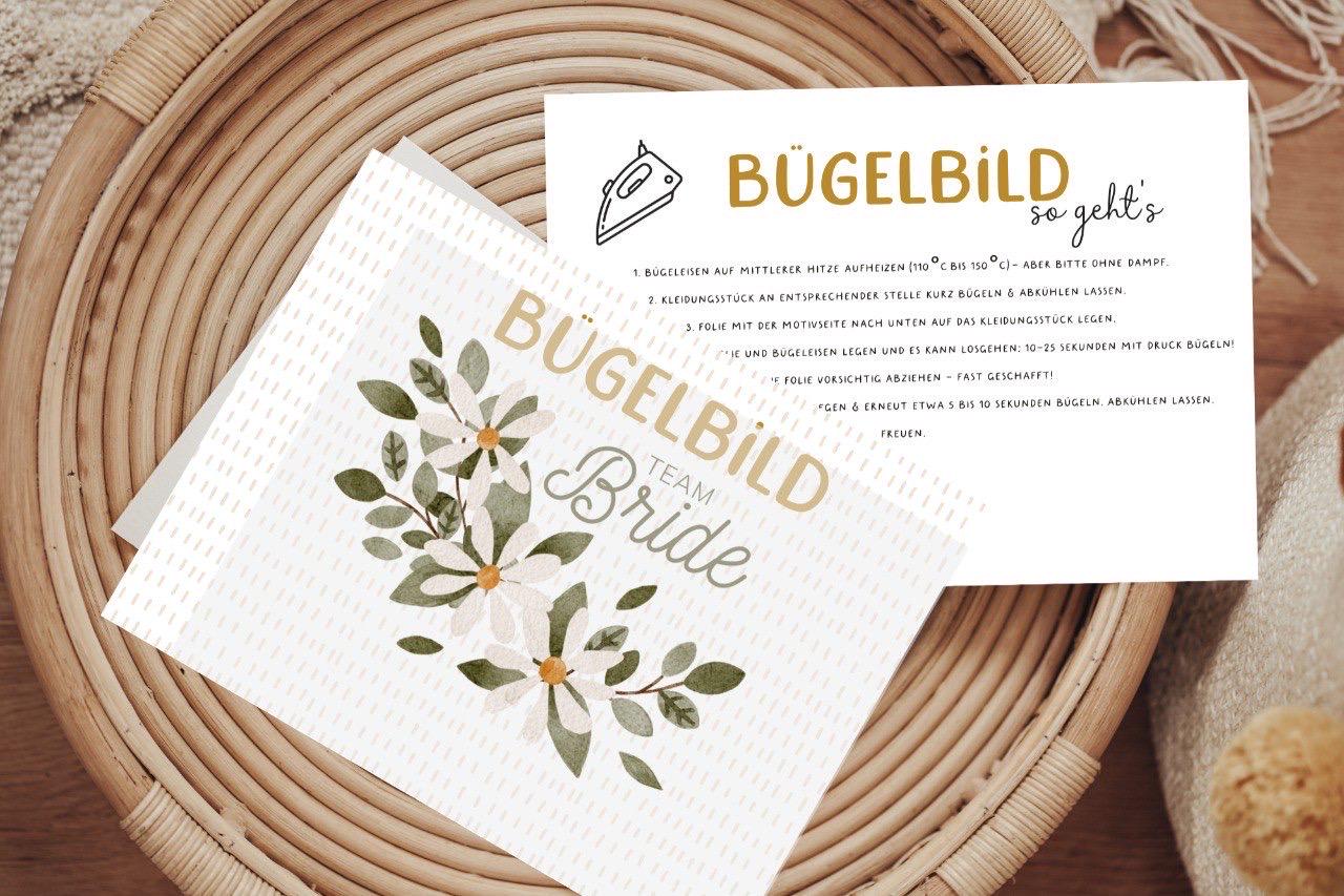 Bügelbild Team Bride Brautjungfern Heiraten Junggesellenabschied Hochzeit Diy Shirt von Lingerei