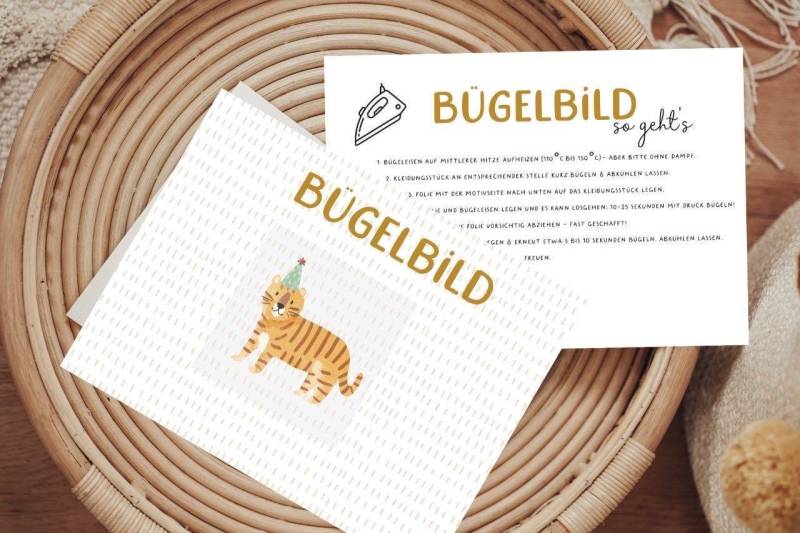 Bügelbild Tiger Party Geburtstag Tier Patch Iron On Flicken von Lingerei