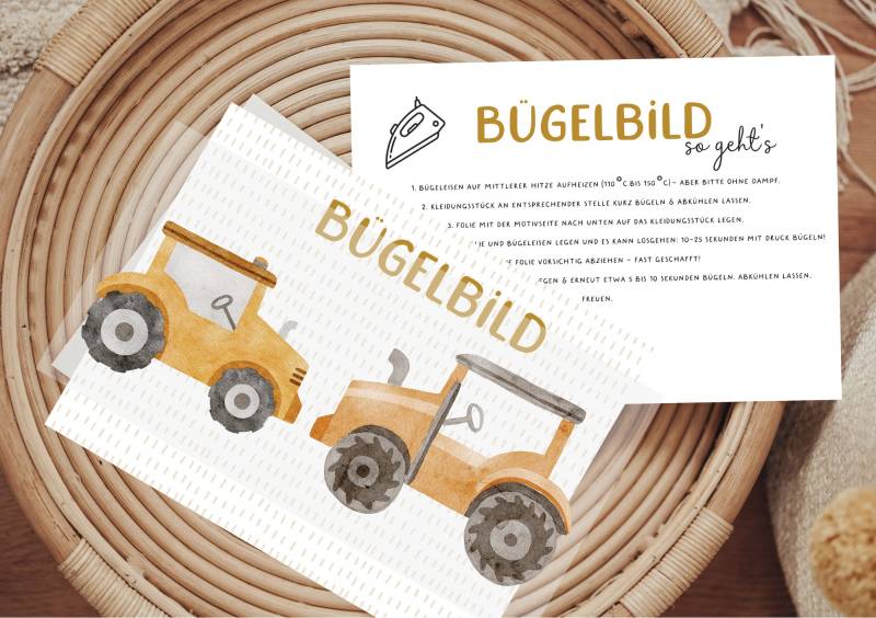 Bügelbild Traktor Trecker Duo Patch von Lingerei