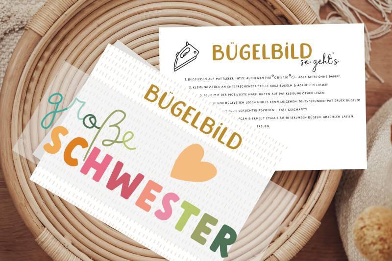 Bügelbild Xxl Große Schwester | Deutsch, Regenbogen Big Sister Girl Announcement Shirt Baby Niedlich Diy Shirt von Lingerei