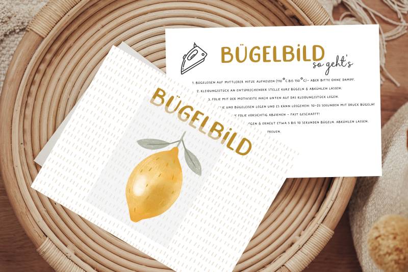 Bügelbild Zitrone Limo Sommer Tier Patch Iron On von Lingerei