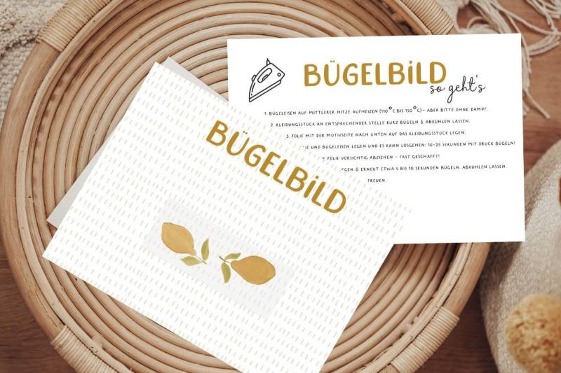 Bügelbild Zitronen Zitrone Aufbügler Patch von Lingerei