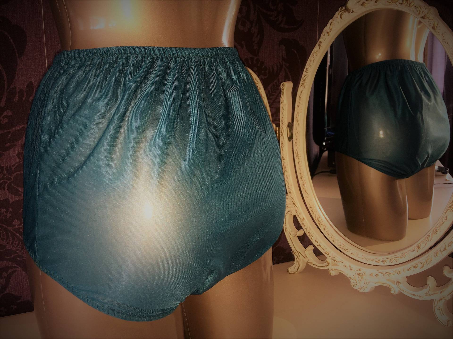 Jahrgang Stil Schlüpfer 70Er 80Er Jahre Oma Höschen Oliv Grün Halb Transparente Rutschig Größe Medium Large Jahrgang Stil Schlüpfer 70Er 80Er Jahre Oma Höschen Oliv Grün Halb Transparente Rutschig Größe Medium Large von LingerieClothingShop
