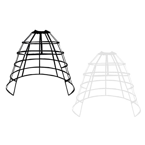 Linghe Mädchen aushöhlen Käfig 5-Reifen viktorianischen Petticoat Rock Hochzeit Brautkleid (Schwarz) von Linghe