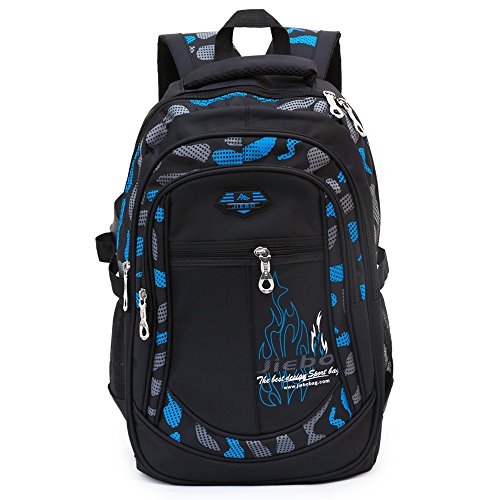 A AM SeaBlue Kinder Schulrucksack für Jungen Schulrucksack Rucksack Jugendliche Schultasche Outdoor Freizeit Daypack (Blau) von A AM SeaBlue