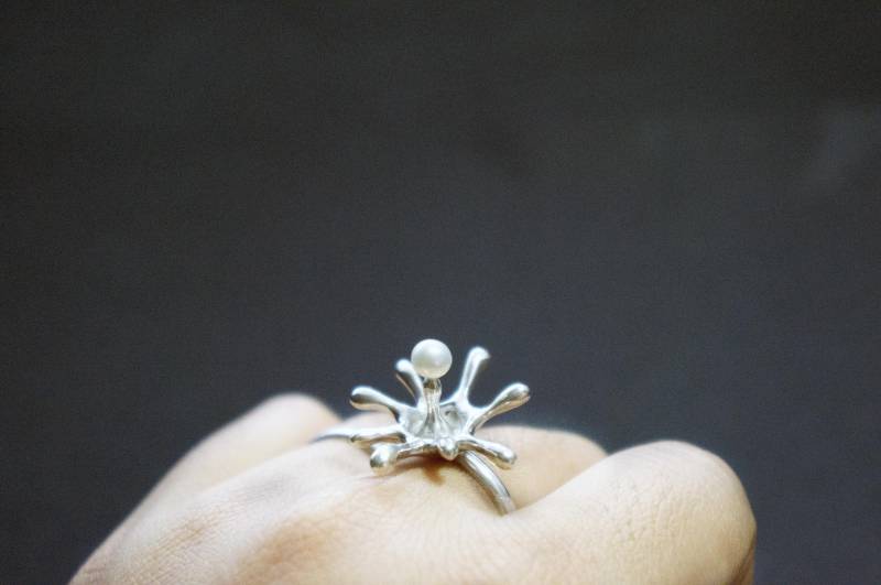sterling Silber Wassertropfen-Ring Süßwasserperle sterling Silber Wassertropfen-Ring Süßwasserperle von LinhanZhangJewelry