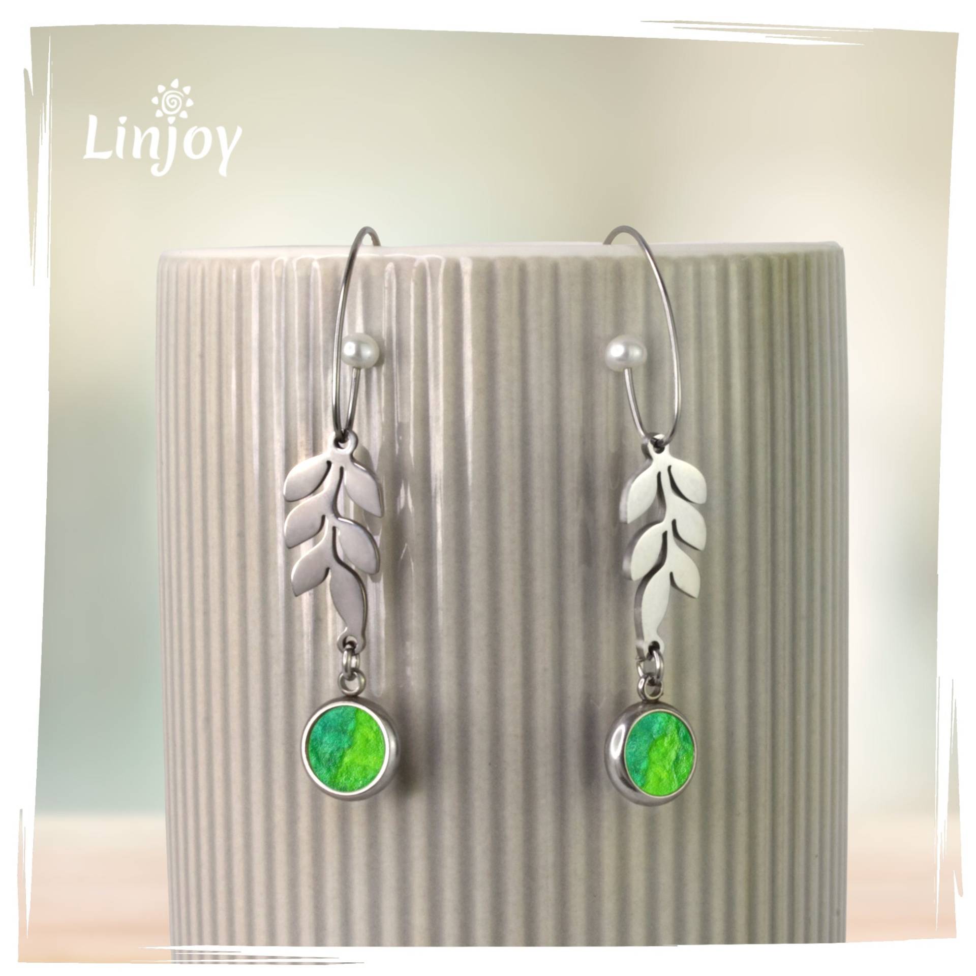 Ausgefallene Lange Designer Ohrringe Aus Edelstahl, Creole Mit Anhänger, Blatt, Farbauswahl, Antiallergen, Linjoy Jewelry Ausgefallene Lange Designer Ohrringe Aus Edelstahl, Creole Mit Anhänger, Blatt, Farbauswahl, Antiallergen, Linjoy Jewelry von LinjoyJewelry