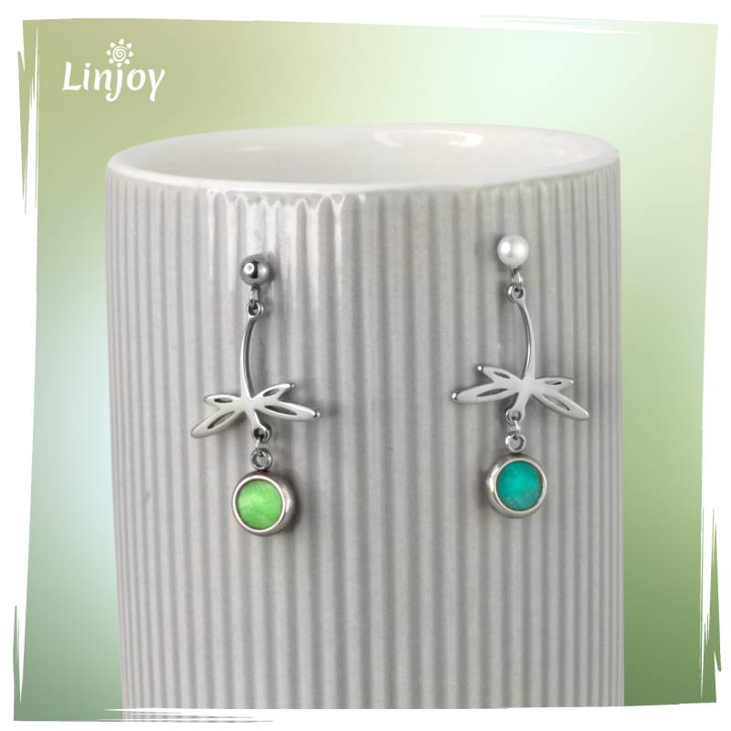 Edelstahl Ohrringe Hängend Libellen Chirurgenstahl Nickelfreie Große Farbauswahl Linjoy Jewelry von LinjoyJewelry
