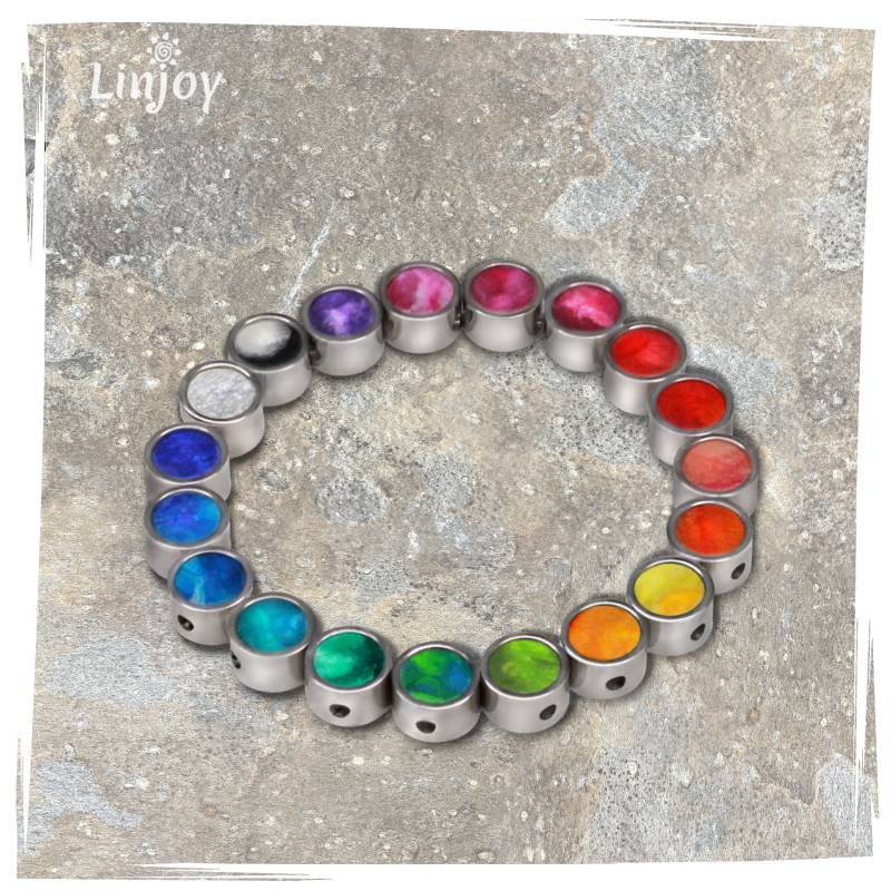 Kettenanhänger Edelstahl Kette Anhänger Rund Kleiner Für Ketten Mit Rundem Große Farbauswahl Linjoy von LinjoyJewelry