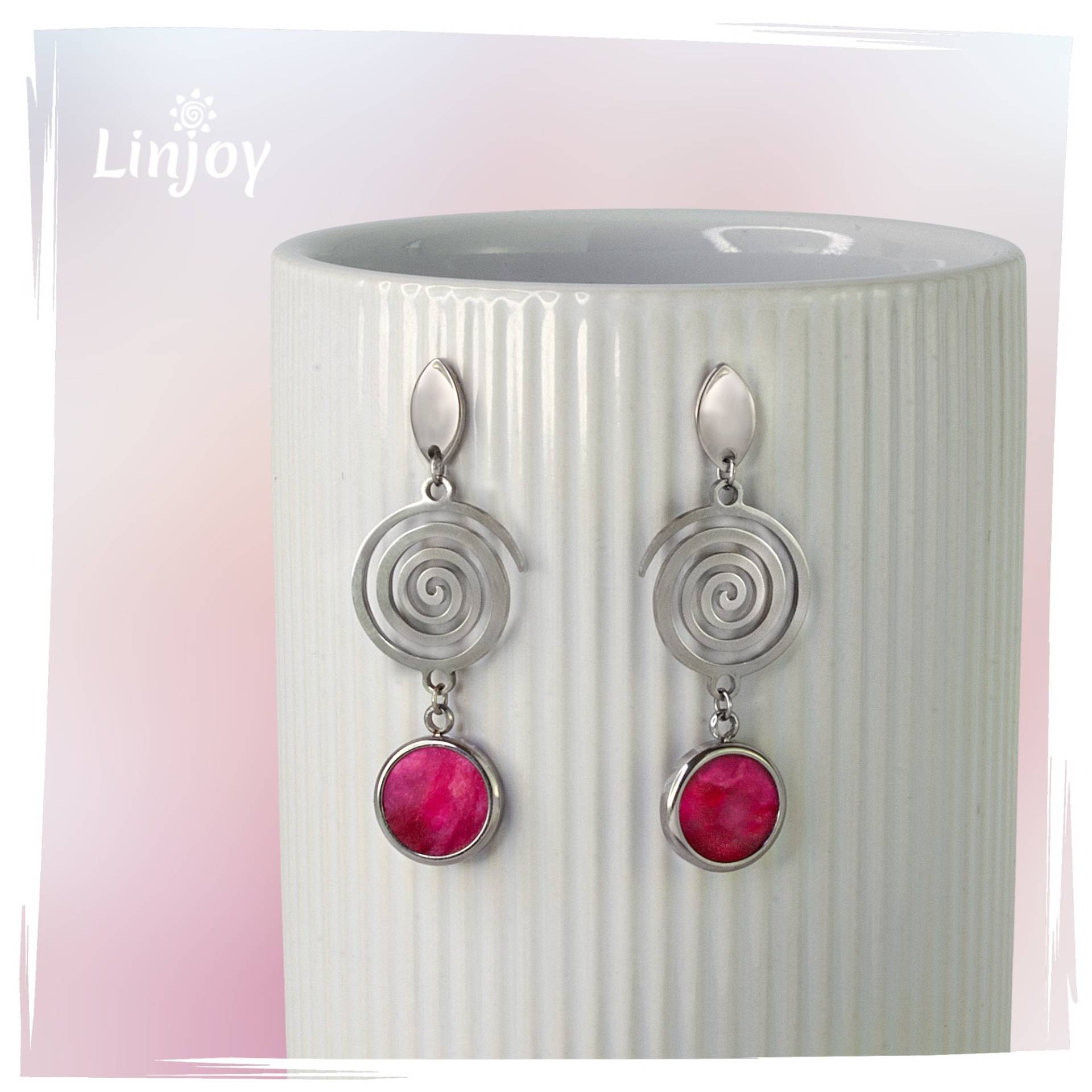 Lange Ohrringe Mit Spirale Ausgefallene Statement Designer Für Allergiker Hautverträgliche Edelstahl Lange Ohrringe Mit Spirale Ausgefallene Statement Designer Für Allergiker Hautverträgliche Edelstahl von LinjoyJewelry