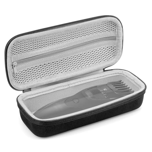 Linkidea Strapazierfähige Reisetasche, kompatibel mit Wahl USA Pro Series 3026018, Manscaper Modell 5708, Bartschneider, Pflegezubehör, Organizer, tragbare Aufbewahrungsbox (schwarz) von Linkidea