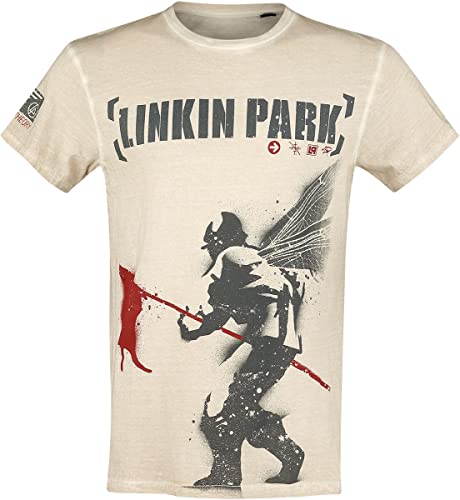 Linkin Park Hybrid Theory Männer T-Shirt altweiß 4XL 100% Baumwolle Band-Merch, Bands von Linkin Park