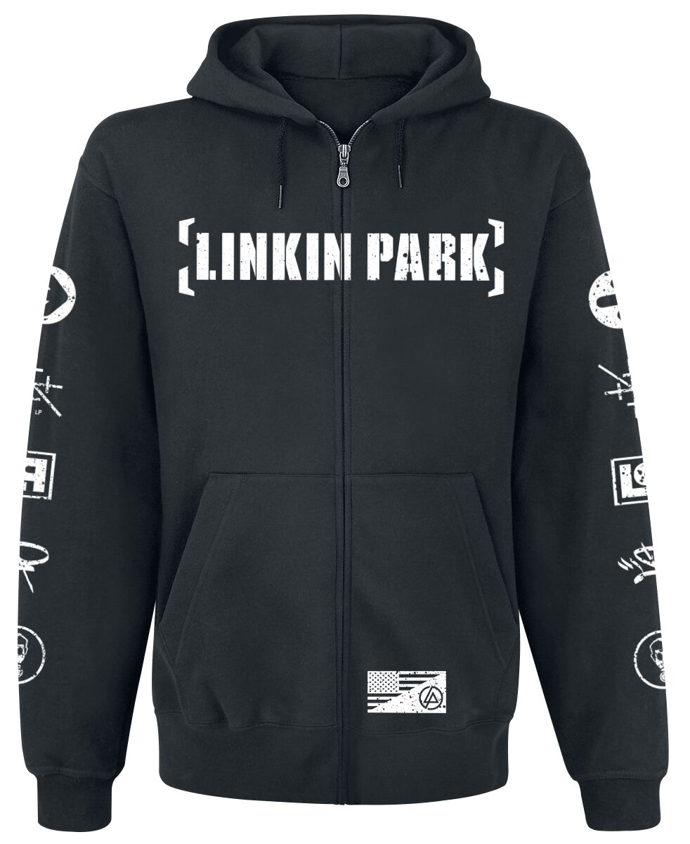 Linkin Park Kapuzenjacke - Graffiti - S bis XXL - für Männer - Größe L - schwarz  - EMP exklusives Merchandise! von Linkin Park
