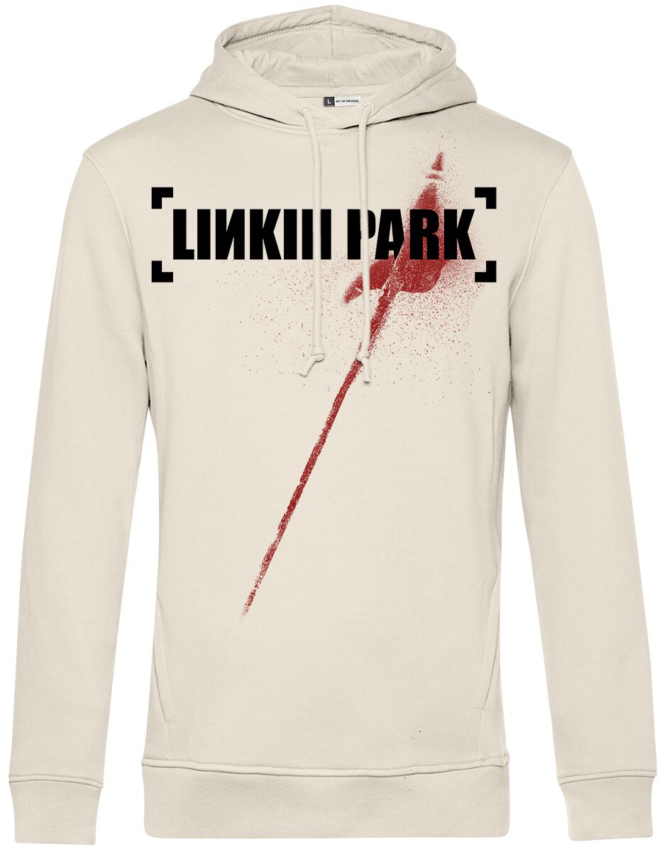 Linkin Park Kapuzenpullover - Hybrid Theory – Red Flag - S bis XXL - für Männer - Größe L - beige  - EMP exklusives Merchandise! von Linkin Park