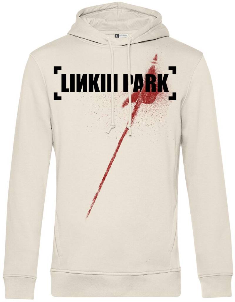 Linkin Park Kapuzenpullover - Hybrid Theory – Red Flag - S - für Männer - Größe S - beige  - EMP exklusives Merchandise! von Linkin Park