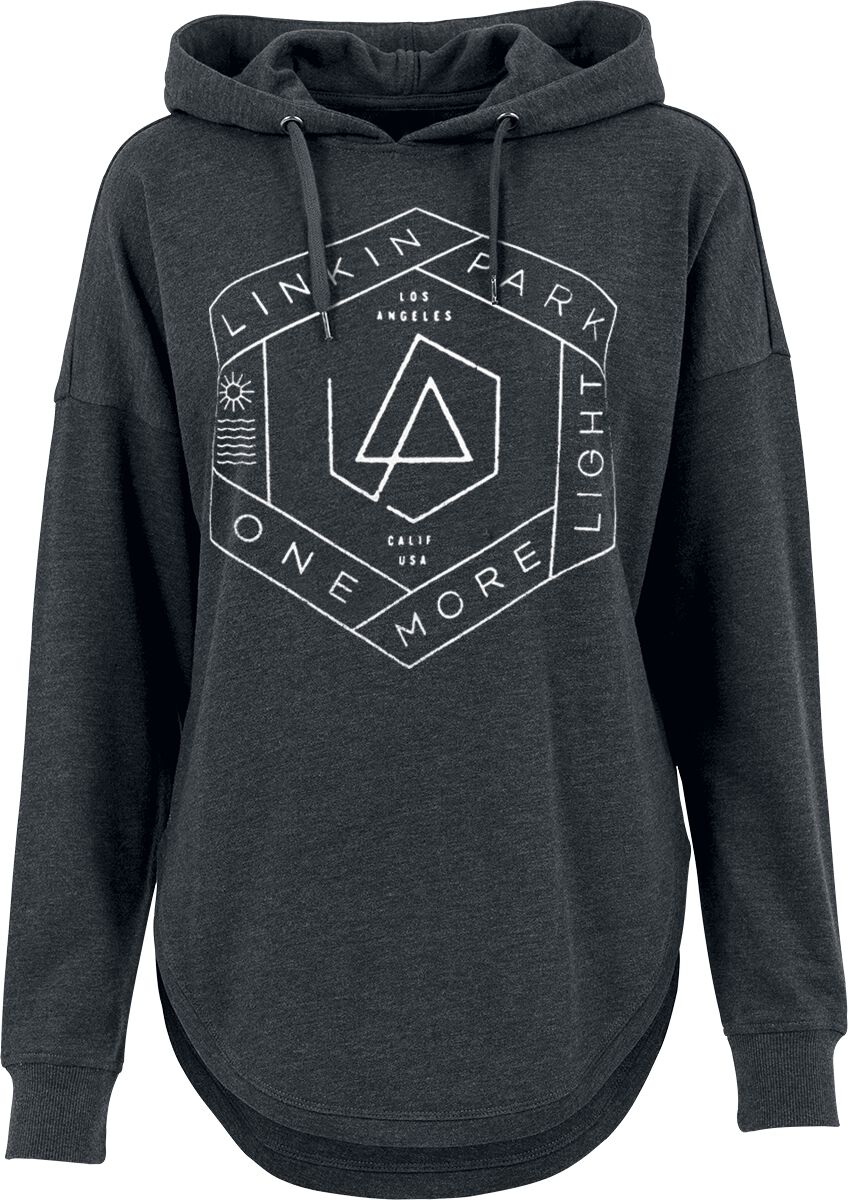 Linkin Park Kapuzenpullover - One More Light - S bis XL - für Damen - Größe L - charcoal meliert  - Lizenziertes Merchandise! von Linkin Park