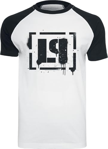 Linkin Park LP Logo Männer T-Shirt weiß/schwarz XXL 100% Baumwolle Band-Merch, Bands von Linkin Park